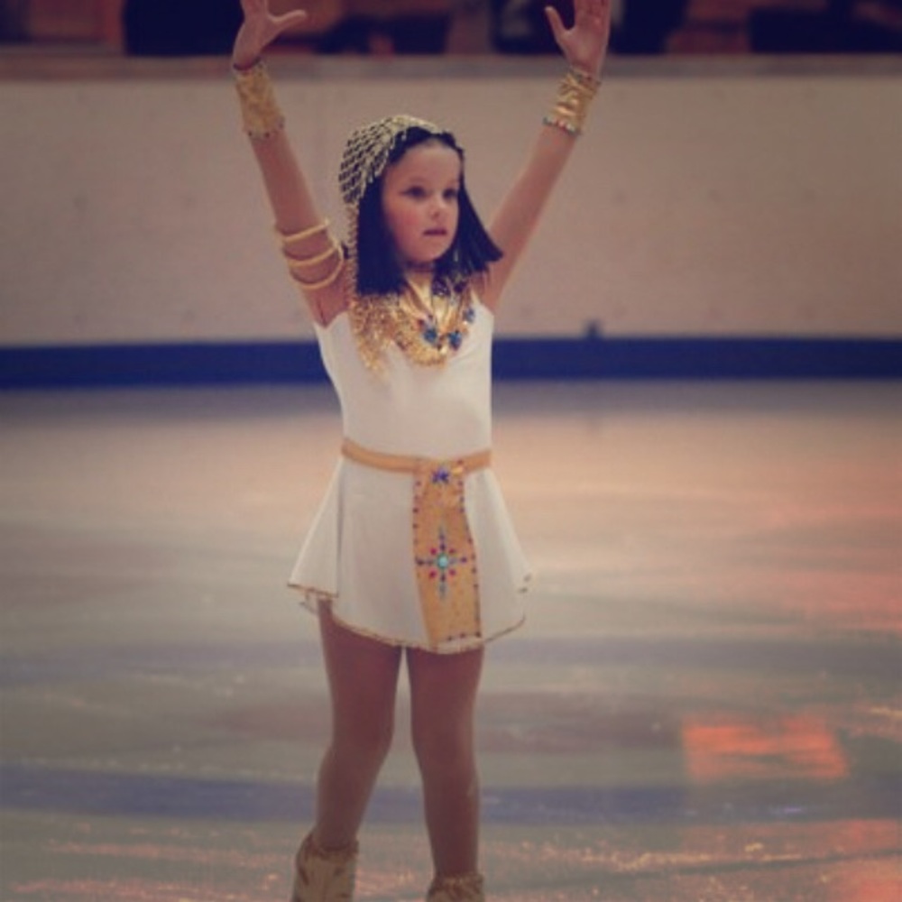 Figure skating dress costume Cleopatra. Girl’s 7-9
